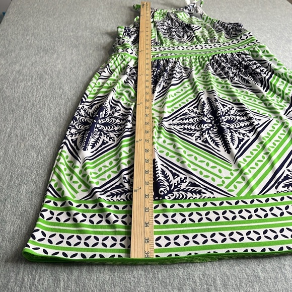 London times Green and Blue Patterned Halter Dress - Picture 5 of 6